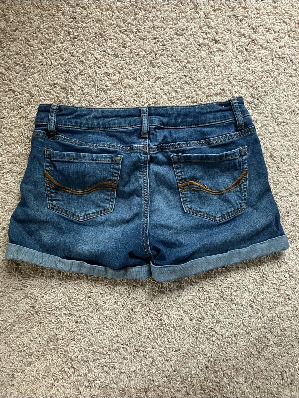 Rolled Hem Denim Shorts